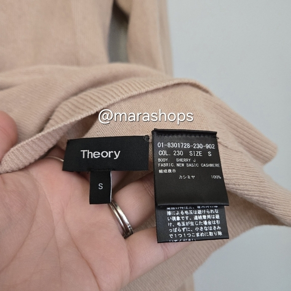 Theory Fold-Over Long-Sleeve Cashmere Turtleneck Sweater - Picture 3 of 4